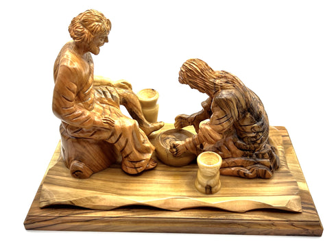Jesus Washing His Disciples Feet Olive Wood